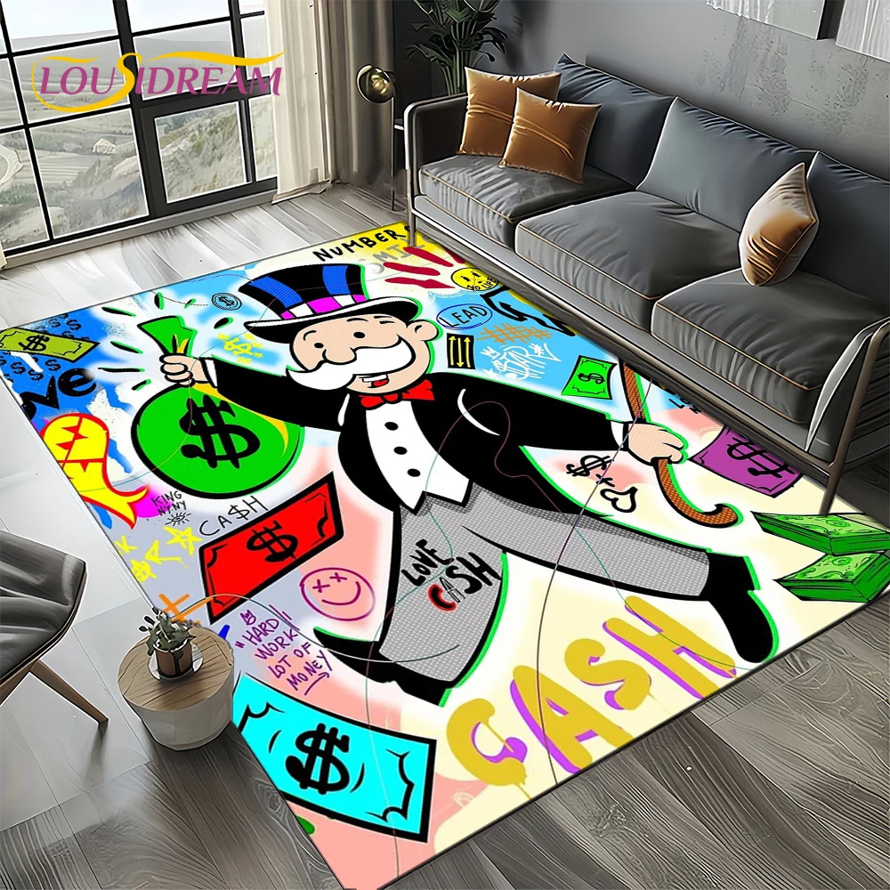 Home Decor Game Online - Dywan 3D z motywem Monopoly, bogaczy