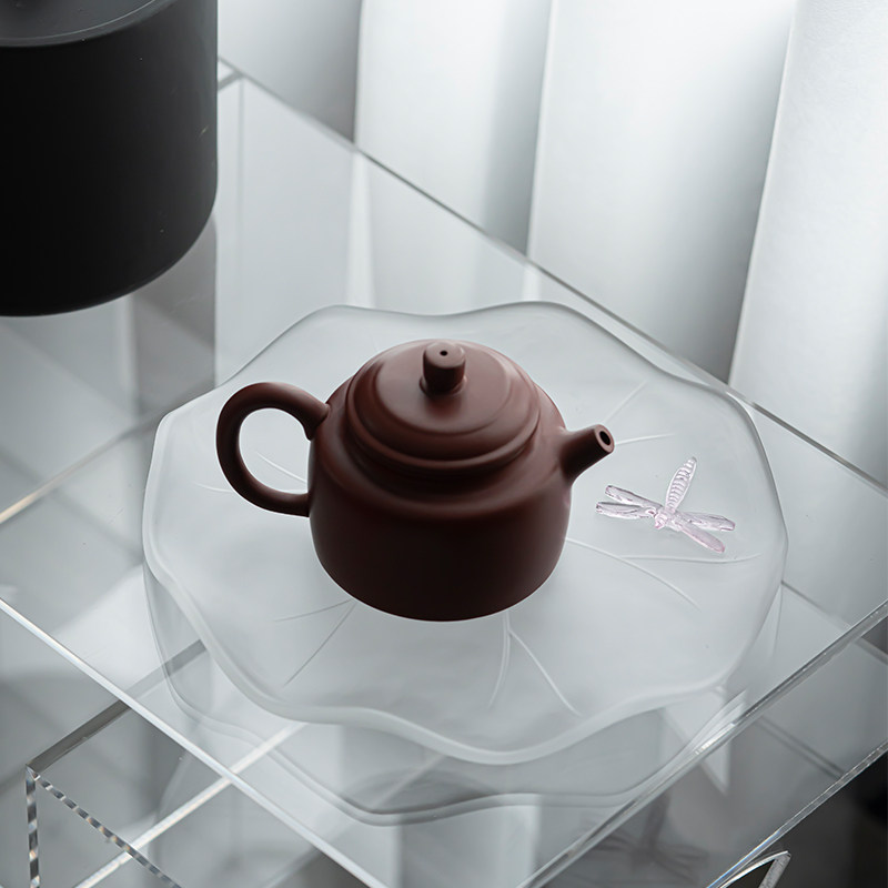 Home Decor Zen Style - Glazurowana taca na czajnik w kształcie