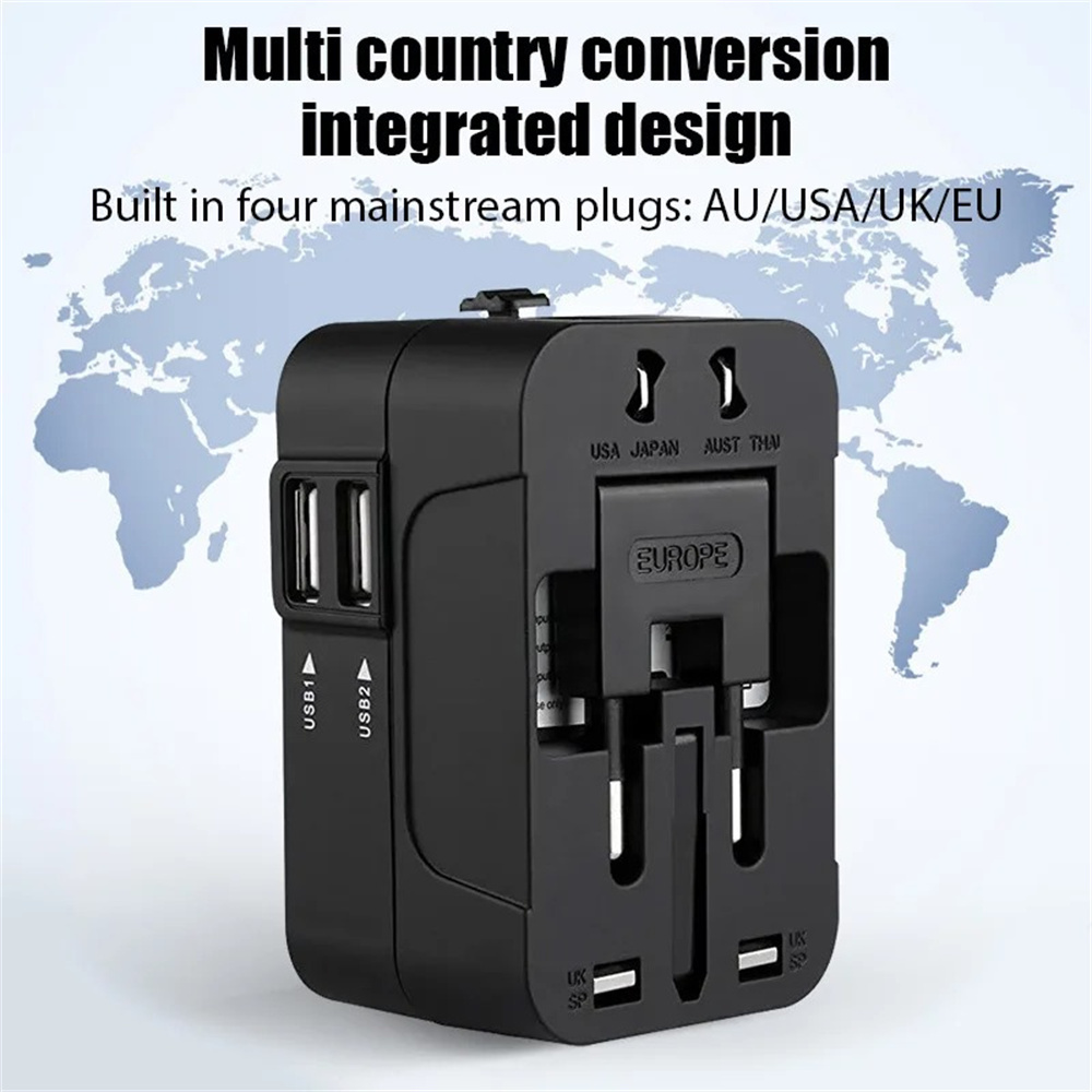 Home Decor Uk - Uniwersalny adapter podróżny z 2 portami