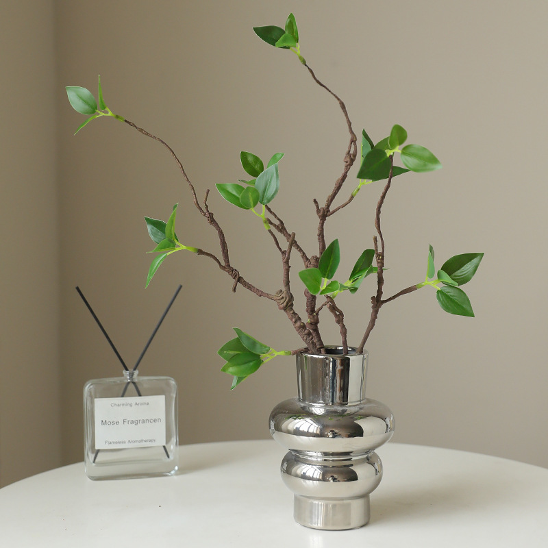 Home Decor Zen Style - 17,3-calowa sztuczna gałąź z zielonymi pąkami