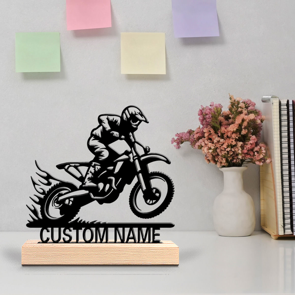 Home Decor Statue - 1 szt. Prosta metalowa figurka motocyklisty