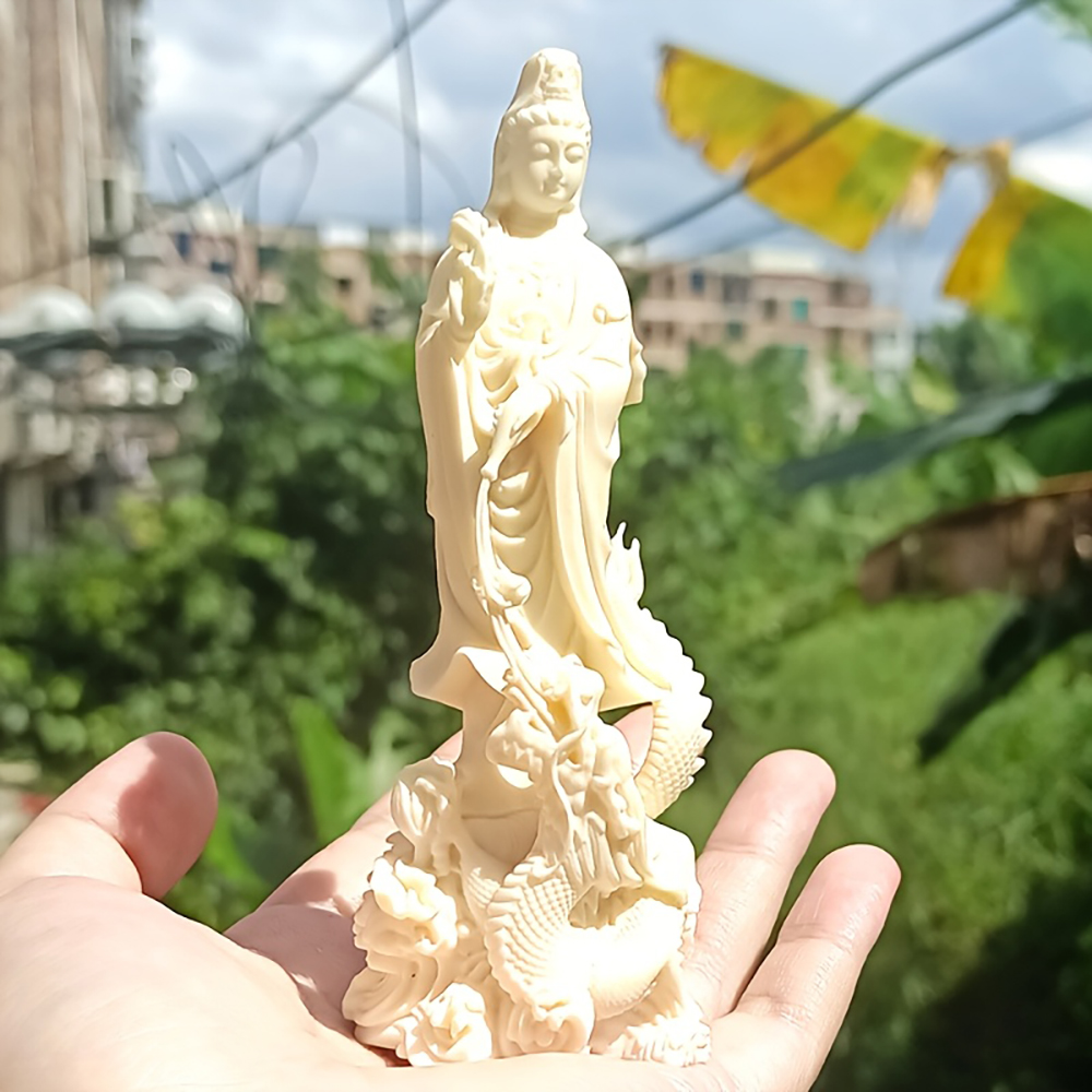 Home Decor Zen Style - Statua Buddy Guanyin z żywicy, ozdoba