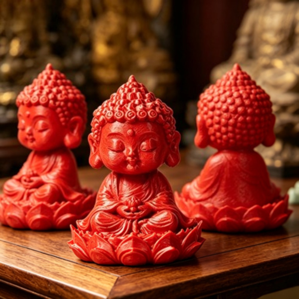 Home Decor Zen Style - Retro Złota Mini Figurka Buddy do