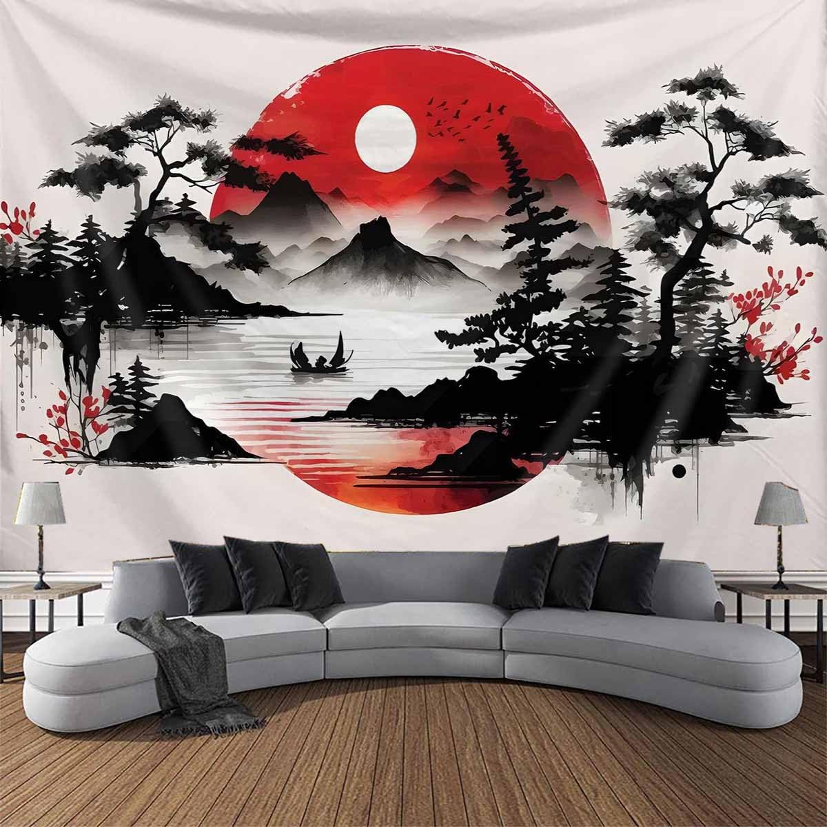Japońska gobelina z górskim kr – Home Decor Zen Style recenzja i cena