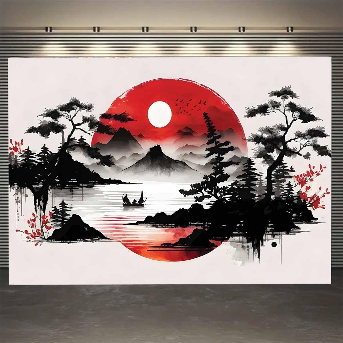 Japońska gobelina z górskim kr – Home Decor Zen Style recenzja i cena