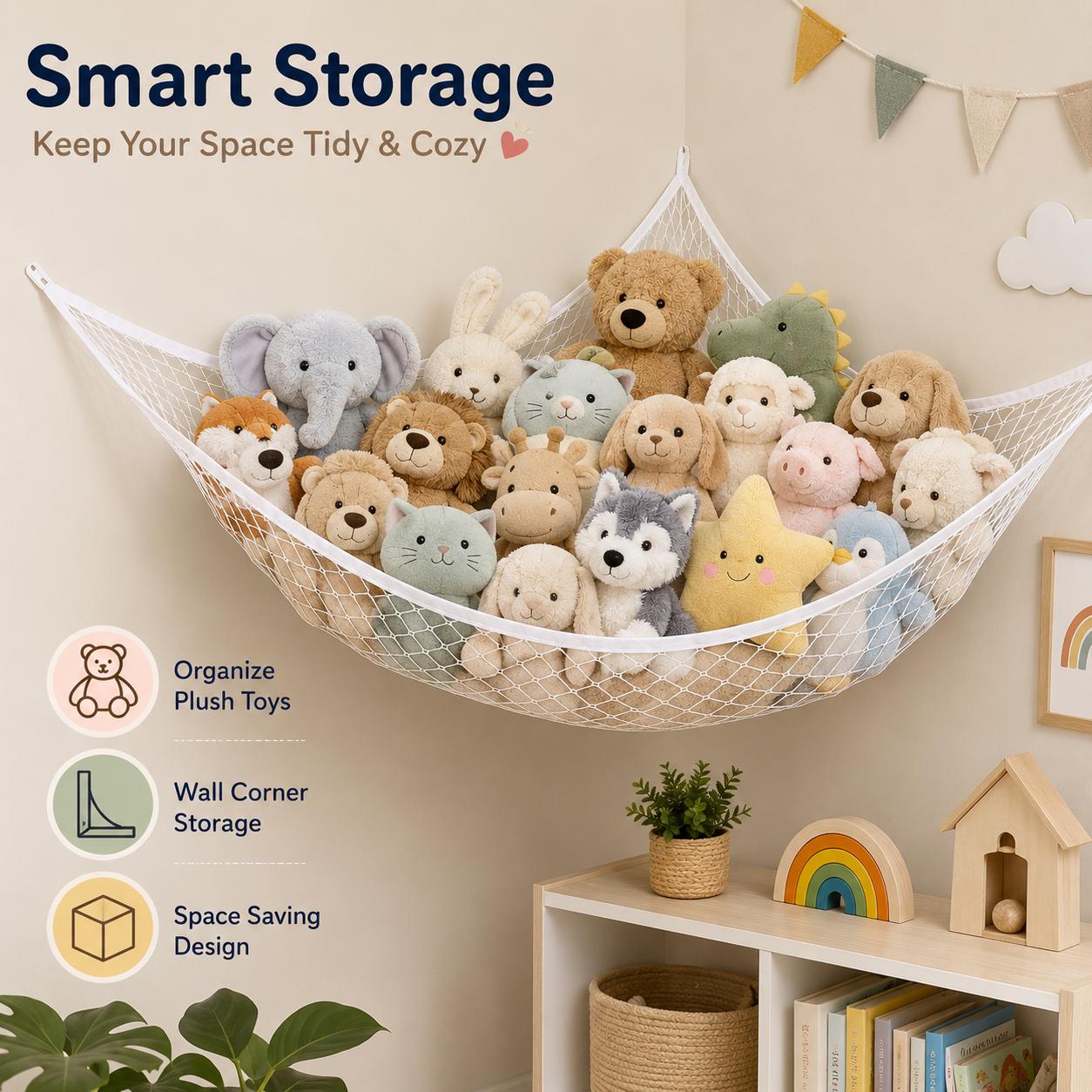 Hamak na zabawki z siatki, wis – Home Decor Rustic recenzja i cena