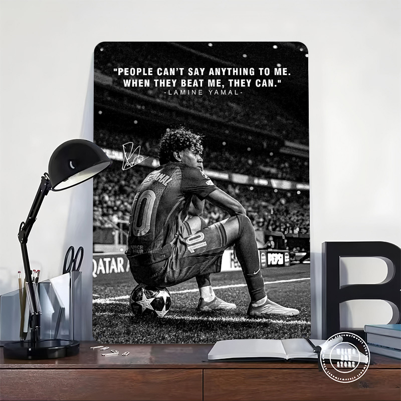 Cytat Lamine'a Yamala na metal – Home Decor Quotes On Wall recenzja i cena