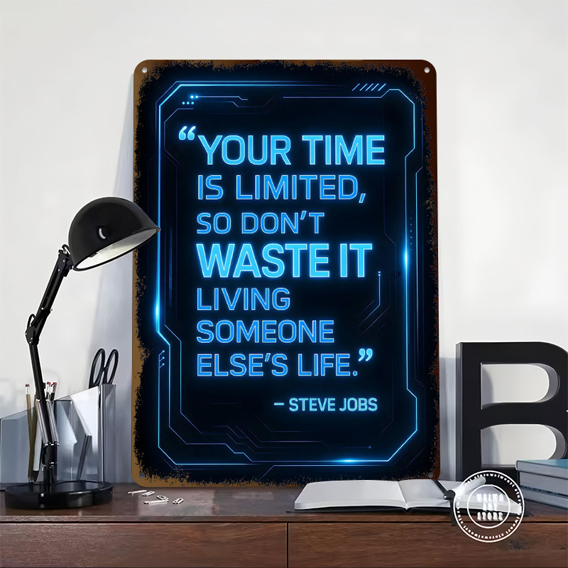 Cytat Steve'a Jobsa o czasie,  – Home Decor Quotes On Wall recenzja i cena
