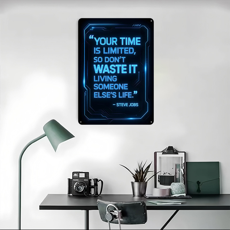 Cytat Steve'a Jobsa o czasie,  – Home Decor Quotes On Wall recenzja i cena