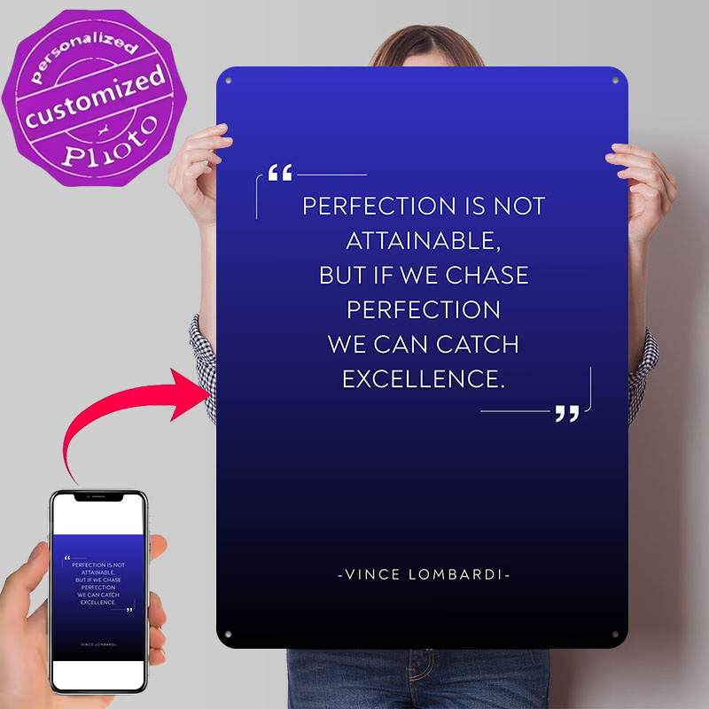 Cytat Vincem Lombardi o perfek – Home Decor Quotes On Wall recenzja i cena