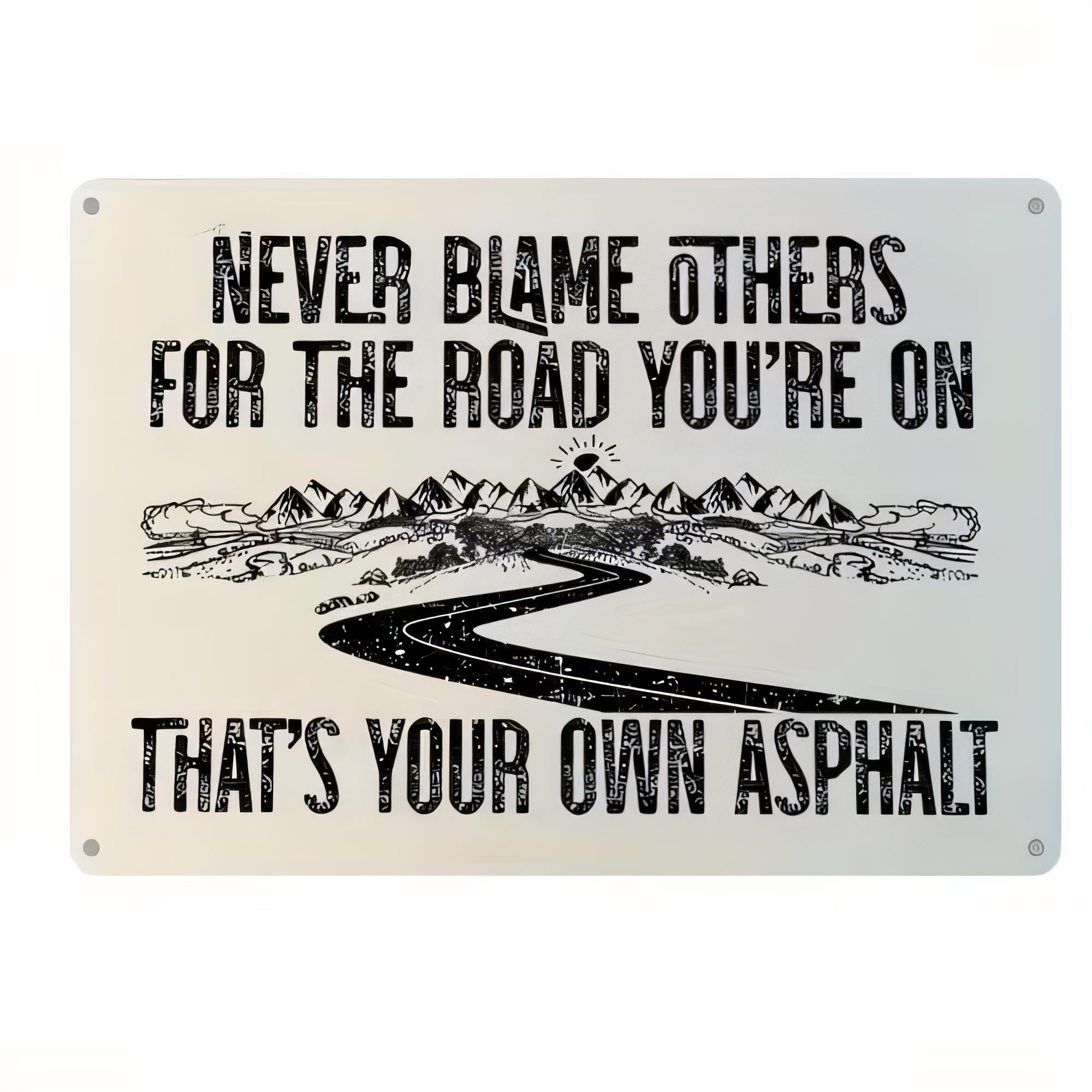 Tabliczka z cynelu „Nigdy nie  – Home Decor Quotes On Wall recenzja i cena