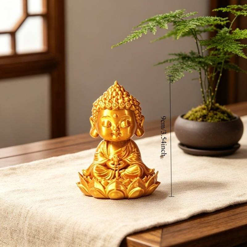 Retro Złota Mini Figurka Buddy – Home Decor Zen Style recenzja i cena