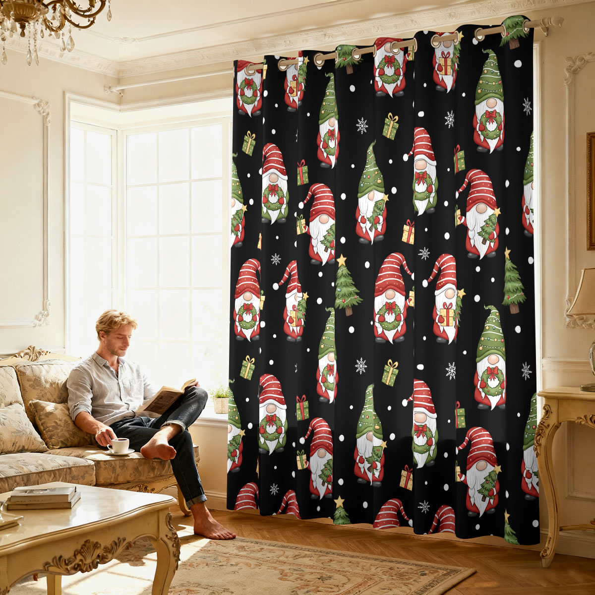 Zasłona z pojedynczą pętlą z n – Home Decor Xmas recenzja i cena